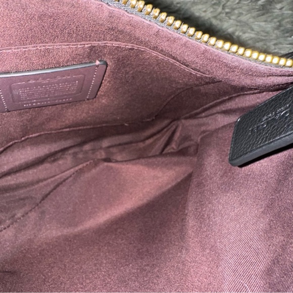 Coach Ellie File Bag Pebbled Leather/Gold/Black - Picture 11 of 14